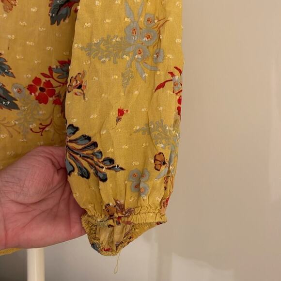 JohnPaulRichard Yellow/Multi Color Floral Women’s Top  | Size XS - Picture 8 of 14